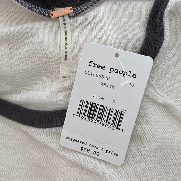 Sold! Free People Asymmetrical Top White size Small - Picture 6 of 11